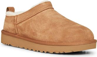 UGG Womens Mules Classic Micro Camel Suede Leather Sandal