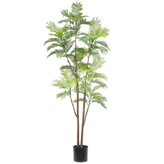 Leaf Palm Realistic Artificial Tree Faux Plant XXL 210cm Spiny Date in Green