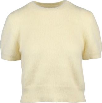 Maison Margiela Truien & Vesten, Dames, Beige, M, Wol, Maglioncino Girocollo
