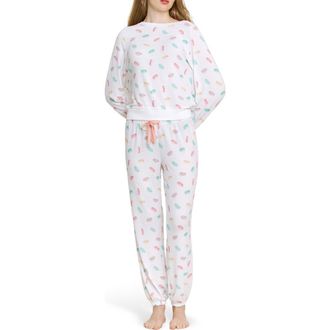 Honeydew Intimates Star Seeker Brushed Jersey Pajamas in Macarons at Nordstrom, Size X-Small