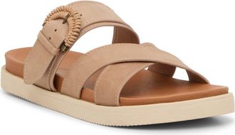 Lucky Brand Morissa Leather Slide Sandal in Cortado Oilynb at Nordstrom Rack, Size 9.5