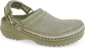 Crocs Classic Crafted Faux Suede Stitch Clog in Cargo at Nordstrom, Size 5