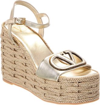 Valentino Vlogo Signature Leather Sandal