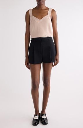Givenchy Embroidered Log Wool & Cashmere Tank in Light Pink at Nordstrom, Size X-Small