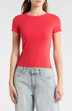 Abound Short Sleeve Baby Tee in Red Saucy at Nordstrom Rack, Size Small