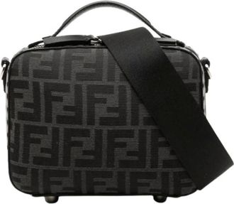 Fendi Pre-owned Cross Body Bags, female, Black, Size: ONE SIZE Pre-owned Canvas Cross Body Bag