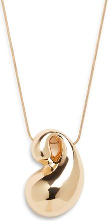 Open Edit Curved Teardrop Pendant Necklace in Gold at Nordstrom