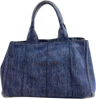 Prada Blue Denim Tote Bag (Pre-Owned)