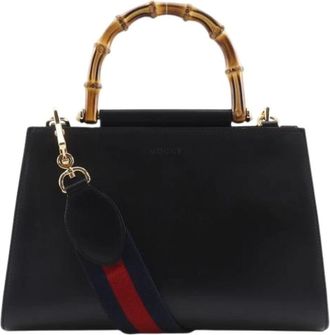 Gucci Pre-owned Handbags, female, Black, Size: ONE SIZE Pre-owned Leather Handbag
