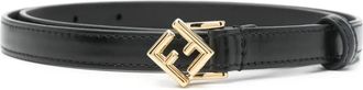 Fendi Riem met FF-diamanten - Zwart