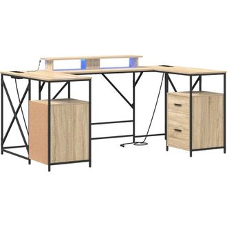 vidaXL Vidaxl - Escritorio Con Caj&oacute;n Manual Roble Sonoma 182 X 101 X 87.5 Cm