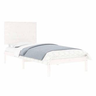 Berkfield Home Beautiful Bed Frame White Solid Wood Pine 100x200 cm