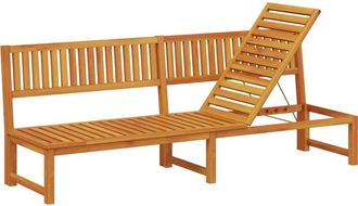 vidaXL Vidaxl - Sun Lounger 1-person Brown 200 x 57 x 75cm Solid Acacia wood