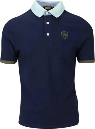 Blauer Dabney Polo - Heren - Polos - Blauw - M - Katoen - Tops