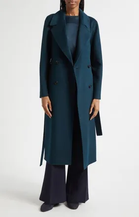 Reiss Rene Wool Blend Coat in Teal at Nordstrom, Size 12