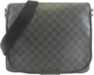 Louis Vuitton Pre-owned Cross Body Bags, male, Black, Size: ONE SIZE Pre-owned Daniel Damier Graphite shoulder bag
