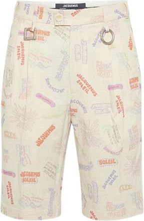 Jacquemus Square-Round Cut Wool Tailored Shorts - Heren - Korte Broeken - Veelkleurig - S - Wol - Korte Broeken