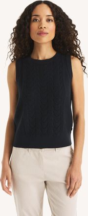 Nautica Womens Cable-Knit Sweater Tank