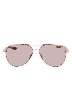 Nike City 61mm Mirrored Aviator Sunglasses in Rose Gold /Gold at Nordstrom Rack