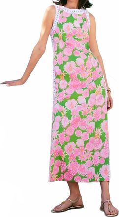 Lilly Pulitzer Womens Sadie Maxi Romper In Multi Seaside Garden Overprint