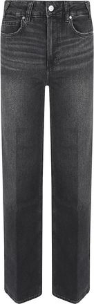 Paige Zwarte Wide-Leg Jeans Aw 24 - Dames - Regular Fit Jeans - Grijs - W23 - Katoen - Jeans