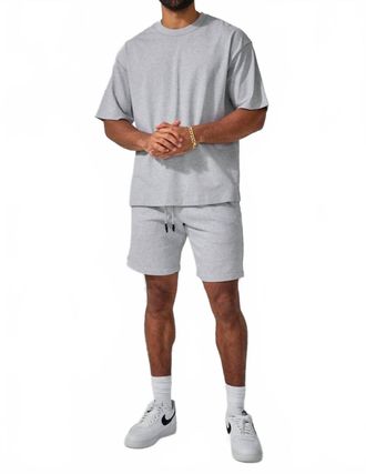 Jordan Craig Retro Burbank Short In Heather Grey