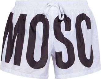 Moschino Heren Logo Zwemshort (Wit)