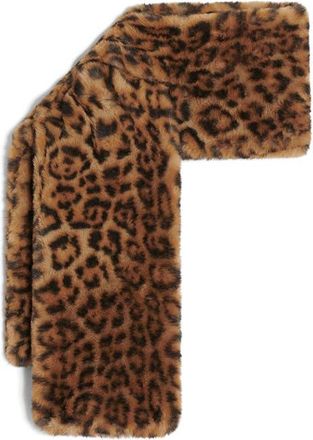 Apparis Kai Leopard Print Pluche Faux Fur Pull-Through Scarf at Nordstrom