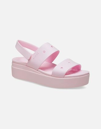 Crocs Womens Brooklyn 4U Womens Wedge Sandals - Pink - Size: 8