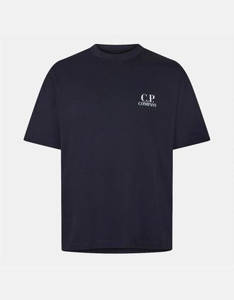 C.P. Company Mens Double Logo Tee - Black - Size: 2XL 54