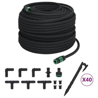 vidaXL Manguera Porosa Para Jard&iacute;n Caucho Negro 16 Mm 100 M Vidaxl