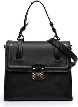 Valentino Pre-owned Valentino Leather Rockstud Cabana Satchel Ladies VAQMQQY3GO5660ZY