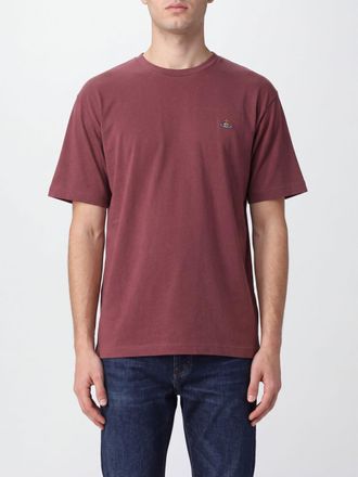 Vivienne Westwood Cotton T-Shirt with Contrast Embroidered Orb Logo on the Chest