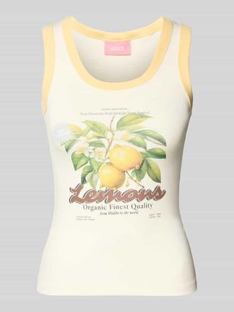 Jack & Jones Tr&auml;gertop mit Motiv-Print Modell HILDA in Ecru, Gr&ouml;&szlig;e XS