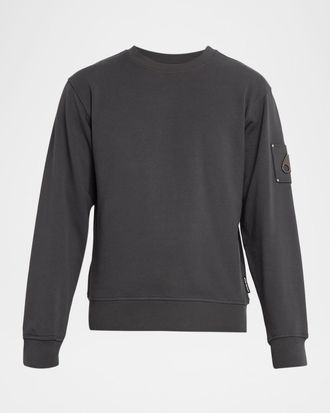Moose Knuckles Men & apos;s Hartsfield Cotton Terry Crewneck Sweater