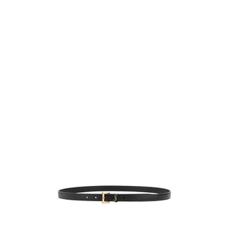 Saint Laurent Mens Black Calf Leather Bos Taurus Regular Belt