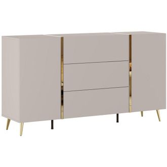 Vente-Unique Vente-unique - Credenza con 2 ante e 3 cassetti Beige e dorato - marzialo