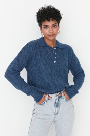 Trendyol Vrouwen Polo nek Off-shoulder Basis Trui