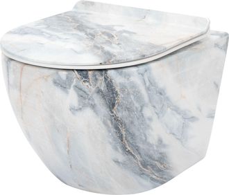 Rea Rea - Taza De Inodoro Wc Carlos Slim Rimless Granit Shiny