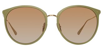 Linda Farrow KINGS LFL747 C37 Womens Sunglasses Green Size 58