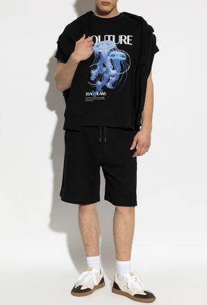 Versace Jeans Couture T-shirt With Print, Mens, Black