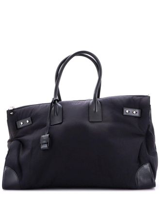 Saint Laurent Black Nylon Sac De Jour Duffle Bag 48H (Authentic Pre-Loved)