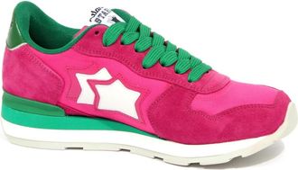 Atlantic Stars Fuxia/Groene Su&egrave;de/Stoffen Schoen - Dames - Sneakers - Veelkleurig - 37 EU - Su&egrave;de - Schoenen