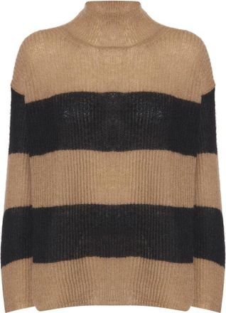 Max Mara Dolcevita a Costa Inglese Tenna - Dames - Coltruien - Bruin - M - Wol - Truien & Vesten