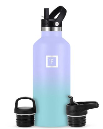 Bhumy Edelstahl-Wasserflasche 625 Ml – Isoliert, Doppelwandig, Mit Strohhalm & 2 Deckeln, BPA-frei