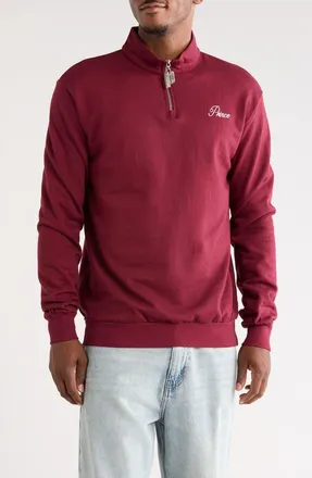 Prince Fleece Quarter Zip Sweatshirt in Brown at Nordstrom Rack, Size X-Large