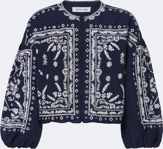 Veronica Beard Drake embroidered cotton-blend jacket