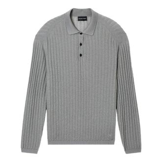 Emporio Armani Textured Jumper - male - Emporio Armani - Round-neck Knitwear - Gray - XL - Knitwear