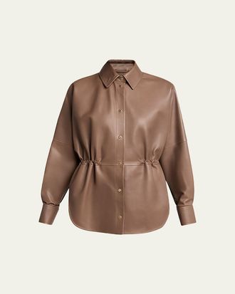 Moncler Leather & Nylon Shirt