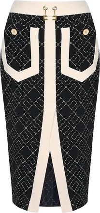 Elisabetta Franchi Gonna - Dames - Kokerrokken - Zwart - M - Rokken